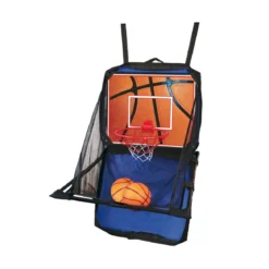 Set Valigetta Canestro Mini Basket Fissaggio su Porta Pompa Aria Palla Portatile