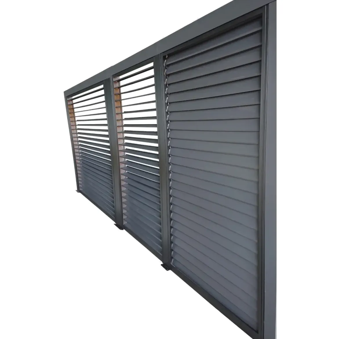 Set 3 Veneziane Laterali Alluminio per Pergola Bioclimatica Lato 3,6 m