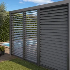 Set 3 Veneziane Laterali Alluminio per Pergola Bioclimatica Lato 3,6 m