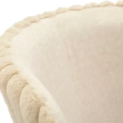 Sgabelli da Bar Set 2 Pezzi Crema Seduta Imbottita Schienale Lavorato