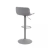 Sgabello Alto Grigio Design Seduta in Plastica da Cucina Bar Moderno