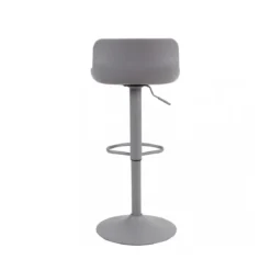 Sgabello Alto Grigio Design Seduta in Plastica da Cucina Bar Moderno
