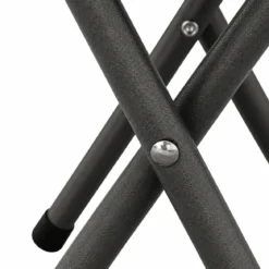 Sgabello Pieghevole Noce in Acciaio e HDPE 30x30x44 cm da Interno