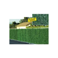 Siepe Artificiale 1x3 Finta Rotolo PVC Arella Sintetica Recinzione Ombreggiante