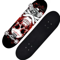 Skateboard Bambini 79x20cm in Acero 9 Strati Truck in Alluminio