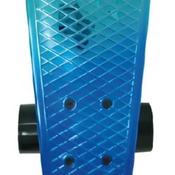 Skateboard 57 cm Cromato Ruote PVC Struttura in Alluminio Blu o Rosso