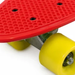 Skateboard 57x15 Rosso con Cuscinetti ABEC7 in Polipropilene