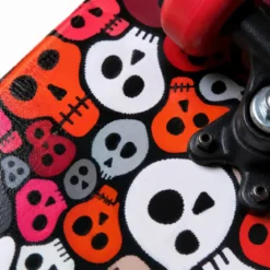 Skateboard 60x15 Scheletri Multistrato Acero 9 Strati Ruote Rosse PVC