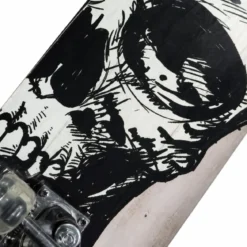 Skateboard 79x20 Scheletro Bianco Acero 9 Strati Truck Alluminio ABEC5