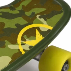Skateboard 57x15 Verde Militare ABS Termoplastico con Cuscinetti ABEC7