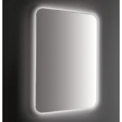 Specchio da Bagno Moderno 100x70 Rettangolare con Illuminazione Perimetrale