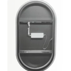 Specchio Ovale Retroilluminato a Led 63x110 cm per Bagno Reversibile