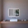 Specchio Retroilluminato da Bagno Rettangolare 100x70 a Led da Parete