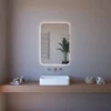 Specchio Rettangolare da Bagno 80x120 con Illuminazione Perimetrale a Led