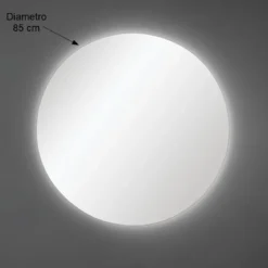 Specchio Rotondo 85 cm Moderno Illuminazione Perimetrale Led per Bagno
