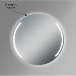 Specchio Rotondo con Illuminazione Perimetrale Led 75 cm per Bagno