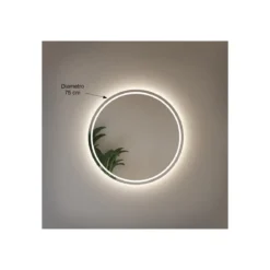 Specchio Rotondo con Illuminazione Perimetrale Led 75 cm per Bagno