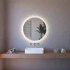 Specchio Rotondo Illuminazione 110 cm Moderno per Bagno Perimetrale Led