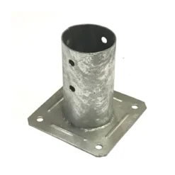 Staffa a terra a Bicchiere 8 cm Palo Rotondo Porta Pilastro Pergole in Legno