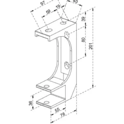 2 Staffe per Tenda da Sole a Soffitto Parete Balcone Terrazzo Giardino Esterno