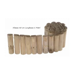 Steccato Bordura Aiuola 200x30 cm da Giardino Recinzione Staccionata Rollborder