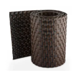 Striscia Frangivista per Recinzione in Rattan 90x300 cm Marrone