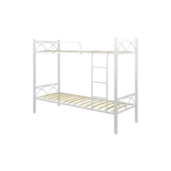 Struttura Letto a Castello con doghe 198x80x160 cm in Bianco