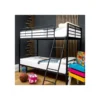 Struttura Letto a Castello 199x97x160 cm in Metallo Nero