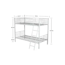 Struttura Letto a Castello 199x97x160 cm in Metallo Nero