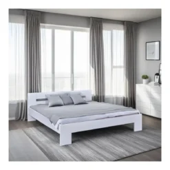 Struttura Letto Matrimoniale 180x200 cm Bianco senza Doghe