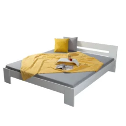 Struttura Letto Matrimoniale 180x200 cm Bianco senza Doghe