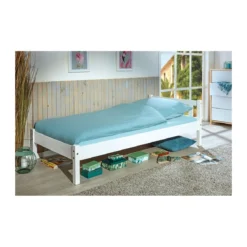 Struttura Letto Singolo 90x200 Bianco una Piazza Cameretta Bimbi Camera da Letto