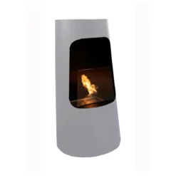 Stufa a Bioetanolo Bianco 2.5 Kw Biocamino Bruciatore Liquido Etanolo