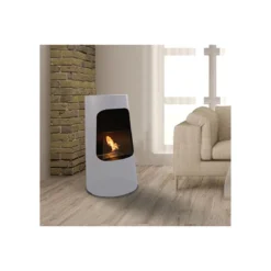 Stufa a Bioetanolo Bianco 2.5 Kw Biocamino Bruciatore Liquido Etanolo