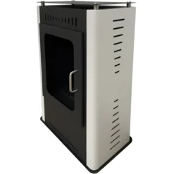 Stufa a Bioetanolo 1,2L da Pavimento 3,4 kW in Acciaio Inox Bianco