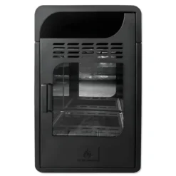 Stufa a Bioetanolo Ventilata 3 kW a Pavimento Bruciatore 1,5 lt Nero