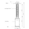 Stufa a Gas a Fungo da Esterno 10500W Cilindrica Acciaio Inox Lucido