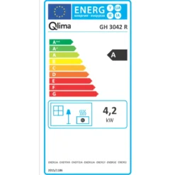Stufa a Gas Infrarossi 4.2 Kw Portatile 3 Livelli con Regolatore Nero