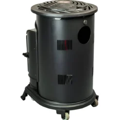 Stufa a Gas 3.4 Kw Effetto Camino Fiamma Vera Nero Matt con Controllo Calore