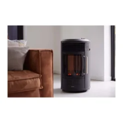 Stufa a Gas 3.4kW Infrarossi Effetto Camino Catalitica Fiamma Vera