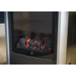 Stufa a Gas Portatile con Effetto Camino a Fiamma Viva