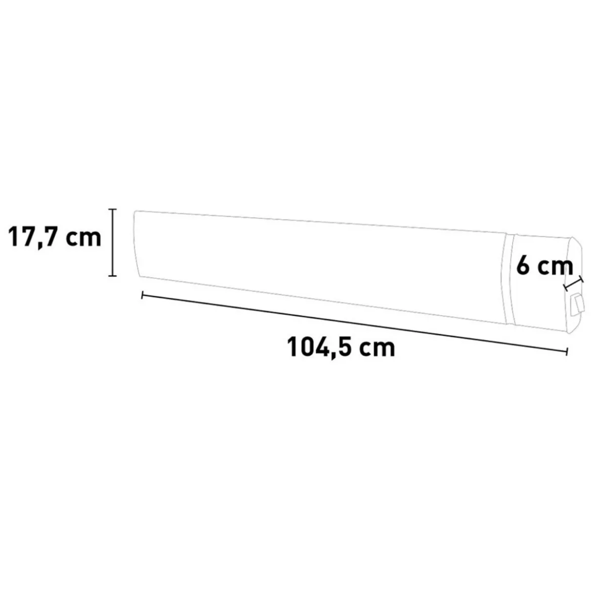 Stufa a Infrarossi da Esterno 1800W Radiatore per Parete in Ceramica
