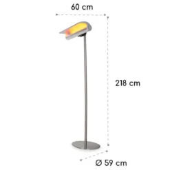 Stufa a Infrarossi da Terra 2000W Riscaldatore Esterno con Piantana