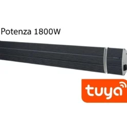 Stufa a Infrarossi WiFi in Ceramica da Esterno 1800W Radiatore per Parete