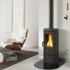 Stufa a Legna Nordica 7kw in Ghisa Tubo Canna Fumi 12 Extraflame Camino Carbone