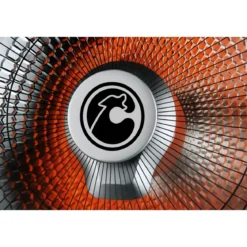 Stufa a Parabola 1000W Oscillante Piantana Fibra di Carbonio Bianco
