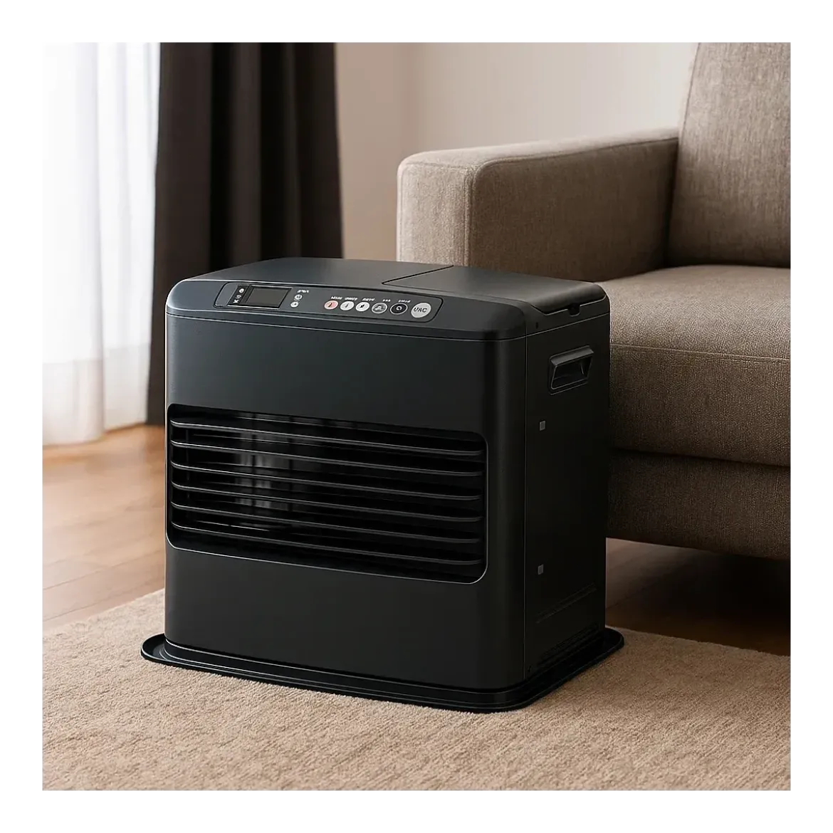 Stufa a Petrolio Elettrica 4600 W Nero Ventilata Programmabile
