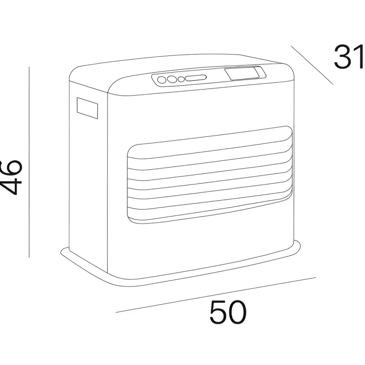 Stufa a Petrolio Elettrica 4600 W Nero Ventilata Programmabile