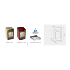 Stufa Bioetanolo Fiammetta Statica Junior Rossa Camino 3kw 25m2 - Capienza 1.5lt