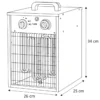Stufa Elettrica Portatile 1500/3000W Termoventilatore Regolabile Nero